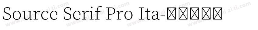 Source Serif Pro Ita字体转换